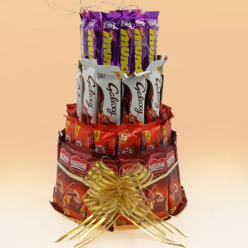 Wonderful 4 Tier Tower Arrangement of Assorted Chocolates