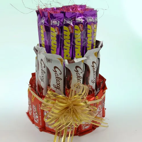 Classic 3 Layer Tower Arrangement of Mixed Chocolates