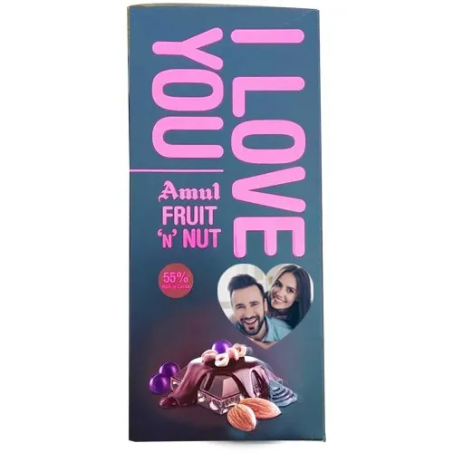 Special I Love You Personalized Photo Fruit n Nut Bar