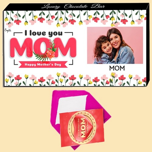Delicious Nutty Photo Chocolate Bar for Mom