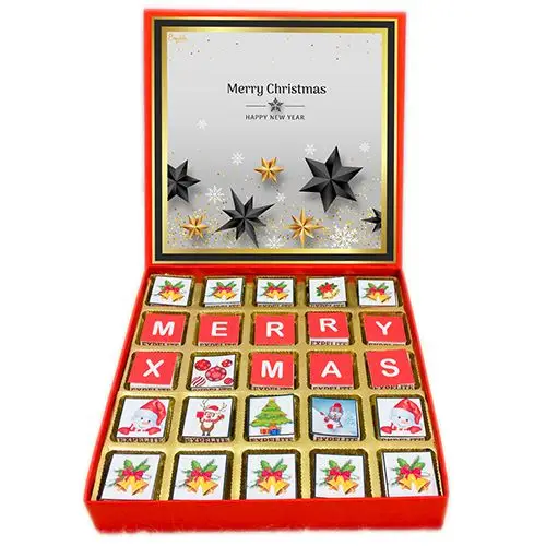 Delectable Chocolates with Festive Prints Box