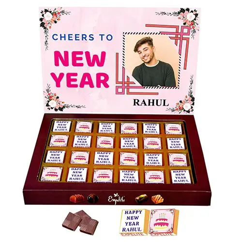 Tasty Customized New Year Chocolates Box