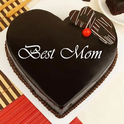 Classy The Best Mom Cake Heart