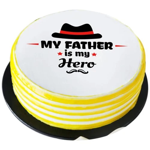 Yummy Eggless Hero Dad Themed Fathers Day Cake