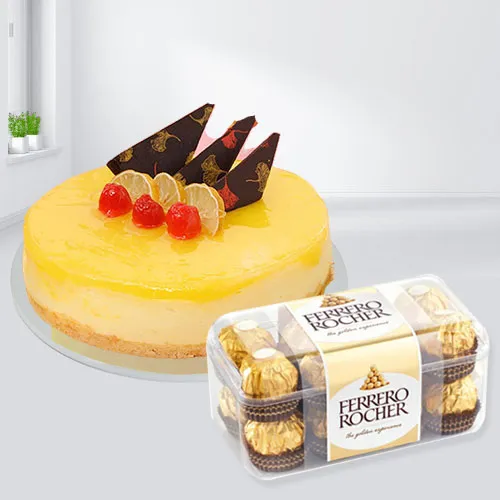 Amazing Cheese Cake with Ferrero Rocher