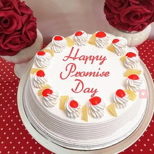 Lavish Promise Day Gift of Fresh Pineapple Cake
