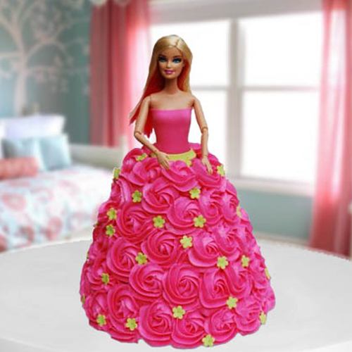 Pleasurable Pink Barbie Cake for Youngster