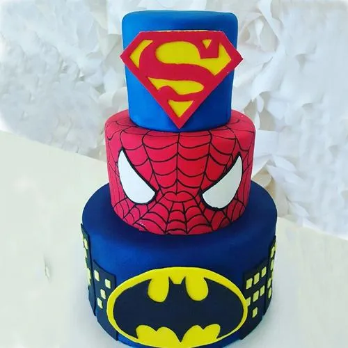 Signature Three Tier Super Hero Cake for Kids