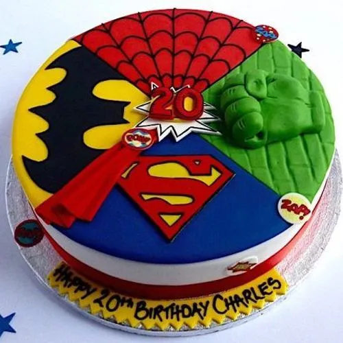 Delightful Kids Party Special Super Hero Cake