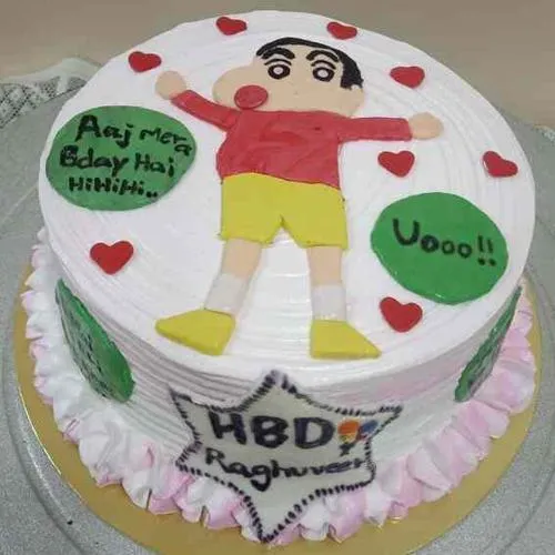 Garnished Nobita Cake for Kids Party