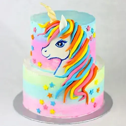 Exquisite 2 Tier Unicorn Cake for Youngster