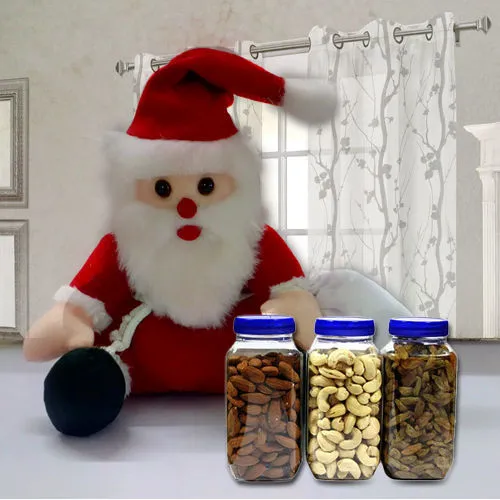 Santa Soft Toy with Healthy Dry Fruits