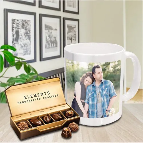 Deliver Personalized Coffee Mug with Chocolates from ITC