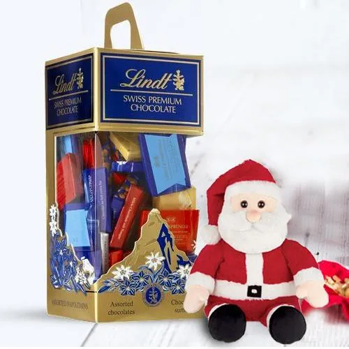 Wonderful Lindt Swiss Chocos N Santa Claus Soft Toy