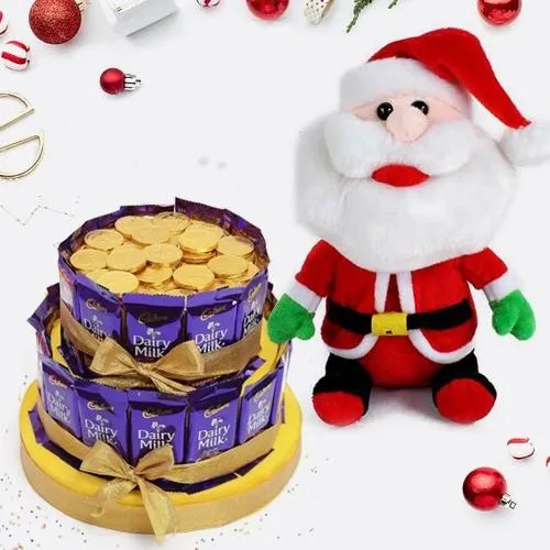 Exclusive Chocolate Arrangement N Santa Claus Soft Toy