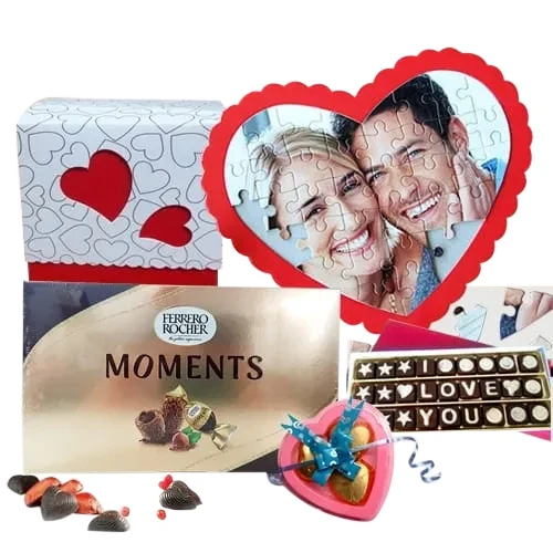 Outstanding Personalized Photo Puzzle n Chocolates