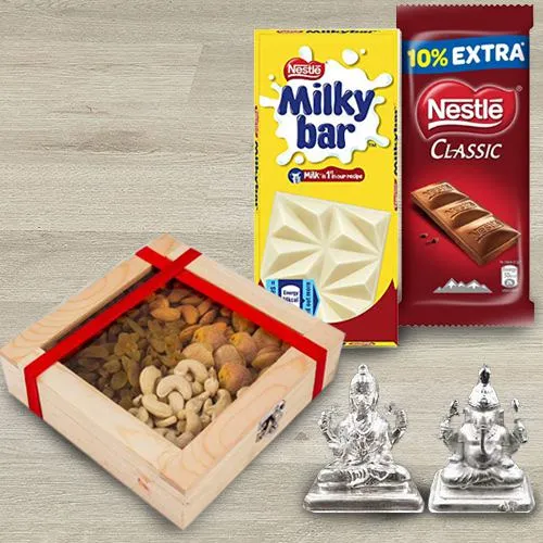 Sublime Gift Box of Dry Fruits n Nestle Chocolates, Idol