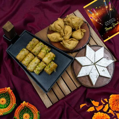 Appetizing Roll Baklava with Haldiram Sweets n Snacks