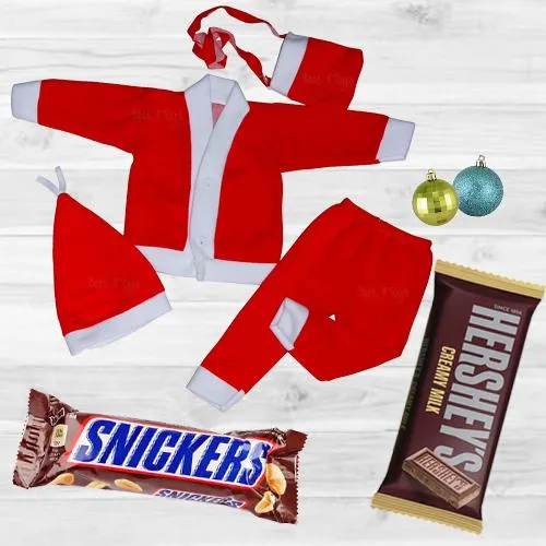Imported Chocolates n Santa Claus Dresses for Kids on Christmas