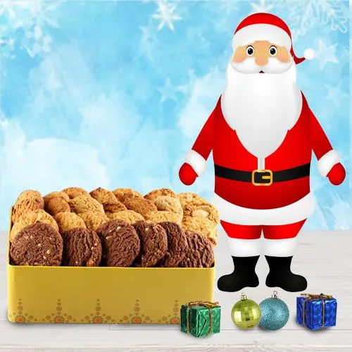 Crafty Cookie Assortments with Standing Santa Soft-Toy