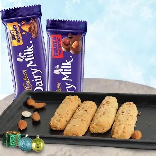 Santas Cadbury Silky Gift with Cookies for Xmas