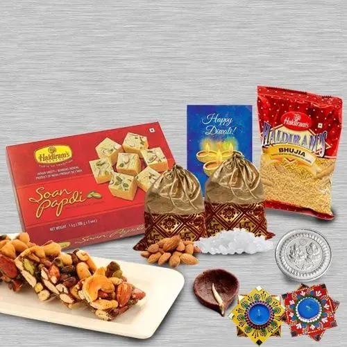Indulging Sweets n Nut Treat for Diwali with Dot Mandala Diya
