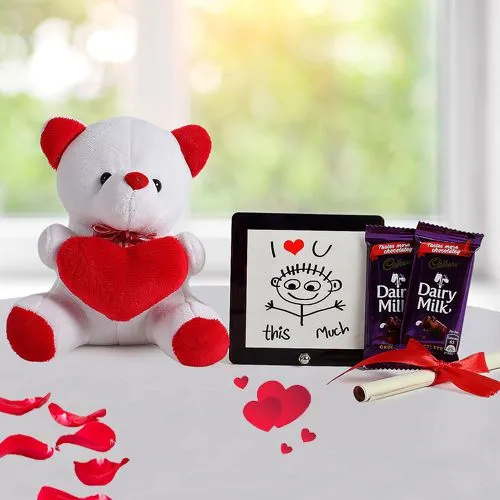 Excellent ILU Table Top, Teddy n Cadbury Chocolate for Valentine