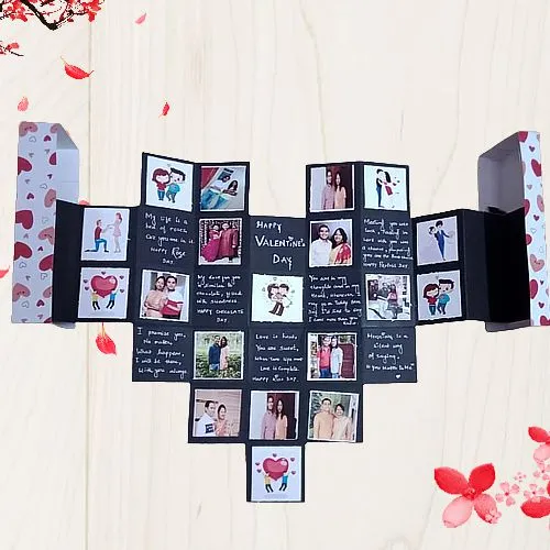 Astonishing Pop Out Heart Maze Card of Personalized Photos	