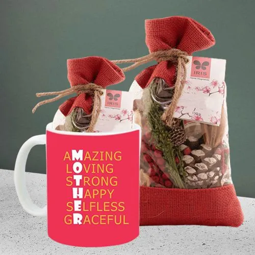 Superb Personalized Photo Coffee Mug with Cherry Blossoms Potpourri