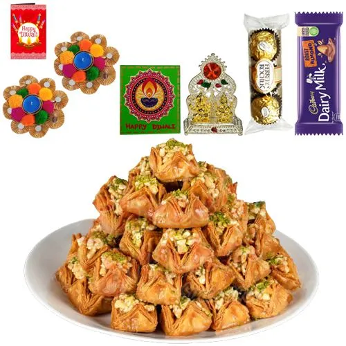 Happy Box of Pyramid Baklava N Diwali Choco
