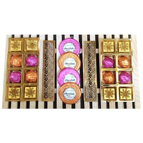 Mesmerizing Chocolates N Cookies in a Wooden Tray