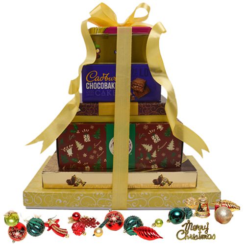Irresistible Christmas Celebration Choco N Gourmet Tower Gift