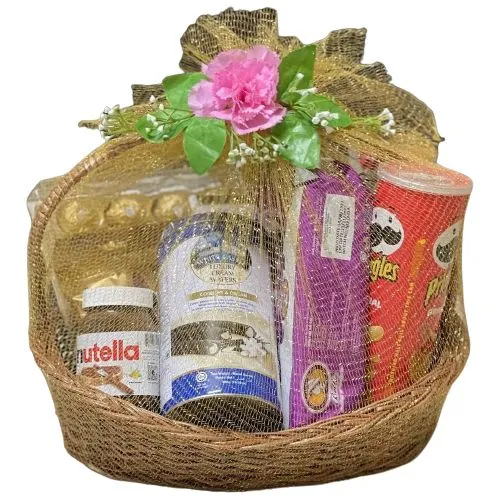 Exciting Sweet N Savory Items Gift Basket