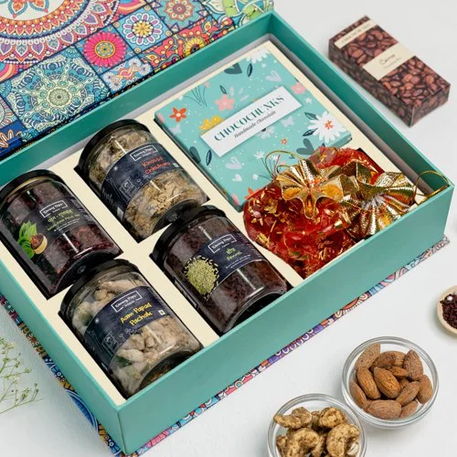 Scrumptious Mukhwas and Chocolates Overloaded Gift Box