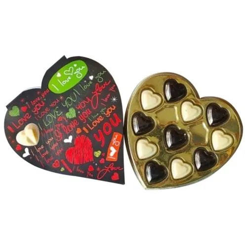 Exotic Homemade Heart Shape Chocolates Box