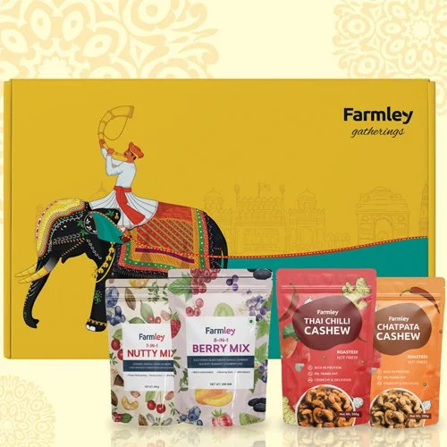 Exotic Berry N Nutty Mix with Seasoned Cashews Gift Pack by Farmley