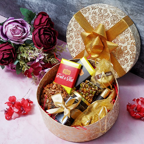 Wholesome Mothers Day Golden Gift Hamper
