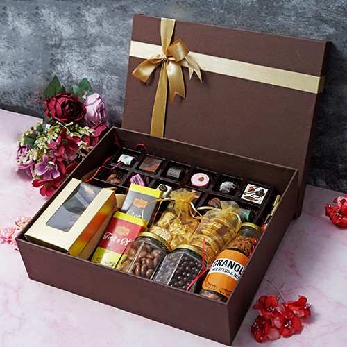 Chocolaty Bliss with Granola N Cookies Mothers Day Gift Box