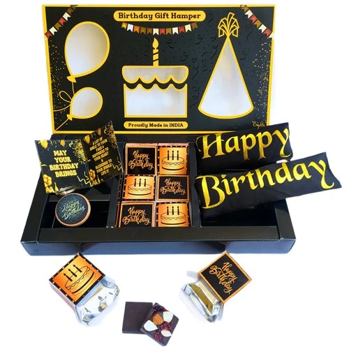 Exotic Happy Birthday Chocolate N Gift Box