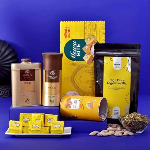 Delectable Treats N Grooming Hamper for Dad