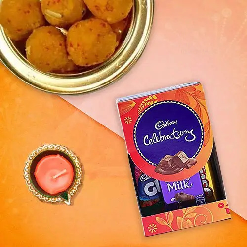 Diwali Essentials  Diya, Sweets And Greetings