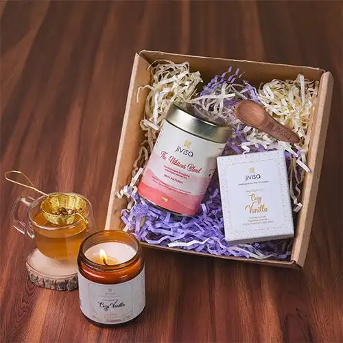 Premium Candle N Hibiscus Tea Gift Set