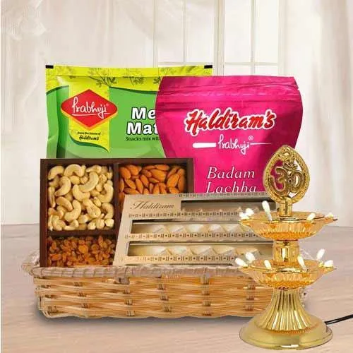 Wonderful Assortments Gift Hamper with 2 Tier Led Lamp