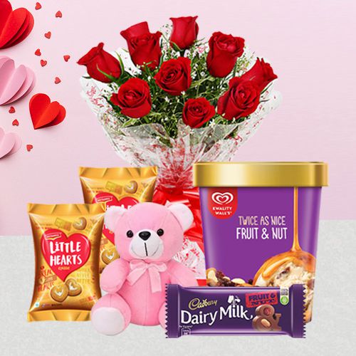Spectacular Rosy Treat of Kwality Walls Ice Cream with Chocolates n Teddy