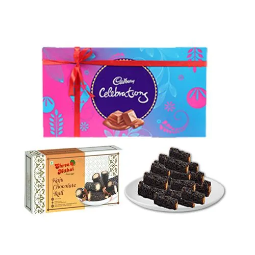 Premium Quality Shree Mithai Kaju Choco Roll with Cadbury Celebration