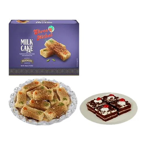Royal Pack of Shree Mithai Milk Cake with Chocolate Pastry