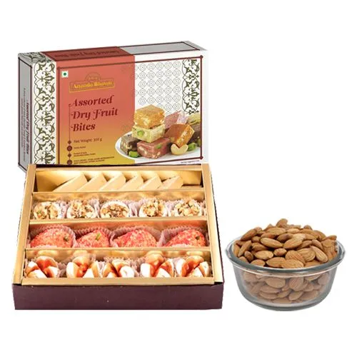 Famous Adyar Ananda Bhawan Assorted Sweets with Crunchy Almonds