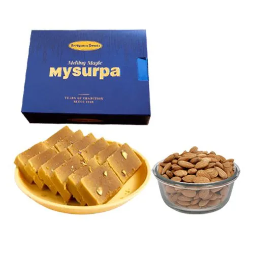 Sri Krishna Sweets Mysurpa with Crunchy Almonds