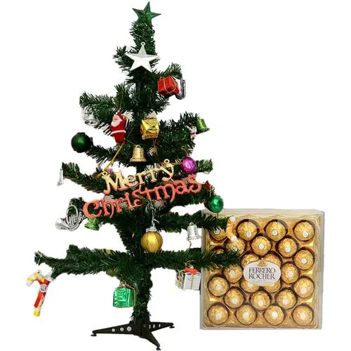 Stunning Combo of Ferrero Rocher with X-mas Tree N Decoration