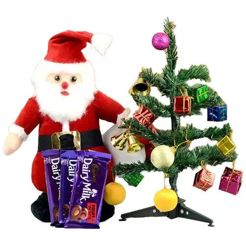 Cadbury Chocolaty Xmas Gift with Santa Clause N Christmas Accessories